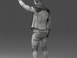man in black clothes 0188 3D Model