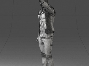 man in black clothes 0188 3D Model