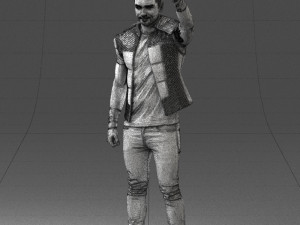 man in black clothes 0188 3D Model
