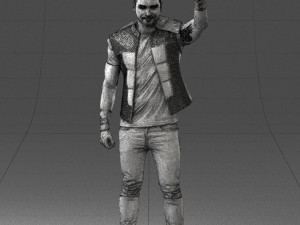 man in black clothes 0188 3D Model