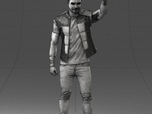 man in black clothes 0188 3D Model