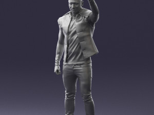 man in black clothes 0188 3d print ready 3D Print Model