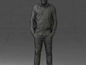 000525 Casual Man with Backpack Urban Male Character 3D Model