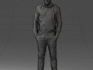 000525 Casual Man with Backpack Urban Male Character 3D Model
