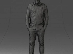 000525 Casual Man with Backpack Urban Male Character 3D Model