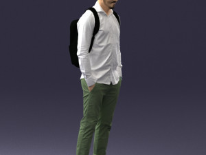 man in white shirt 0189 3d print ready Modèles 3D en vedette