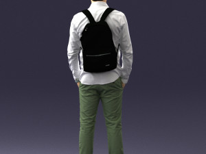 man in white shirt 0189 3d print ready Modèles 3D en vedette