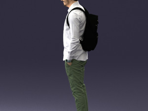 man in white shirt 0189 3d print ready Modèles 3D en vedette