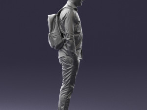 man in white shirt 0189 3d print ready Modèles 3D en vedette