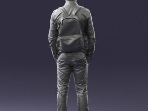 man in white shirt 0189 3d print ready Modèles 3D en vedette