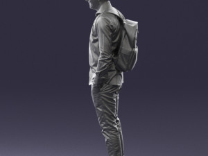 man in white shirt 0189 3d print ready Modèles 3D en vedette
