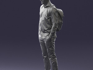 man in white shirt 0189 3d print ready Modèles 3D en vedette