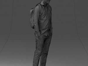 man in white shirt 0189 3d print ready Modèles 3D en vedette