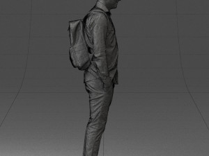 man in white shirt 0189 3d print ready Modèles 3D en vedette