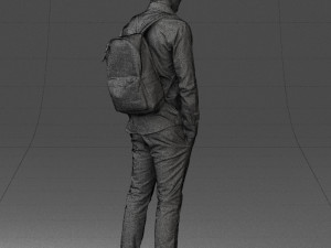 man in white shirt 0189 3d print ready Modèles 3D en vedette
