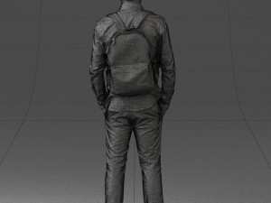 man in white shirt 0189 3d print ready Modèles 3D en vedette