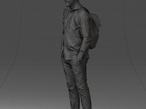 man in white shirt 0189 3d print ready Modèles 3D en vedette