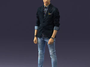 man in pose 0191 3D-print klaar 3D printmodel