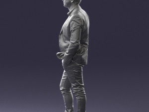 man in blue jacket 0194 Modello 3D