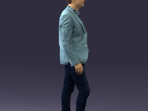 000530 Smart Casual Man in Blazer Modern Male Character 3d print ready 3D Print Model