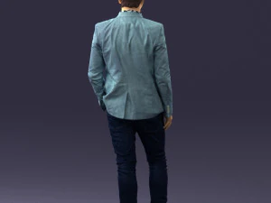 000530 Smart Casual Man in Blazer Modern Male Character 3d print ready 3D Print Model
