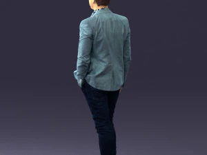 000530 Smart Casual Man in Blazer Modern Male Character 3d print ready 3D Print Model