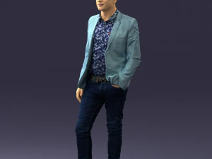 000530 Smart Casual Man in Blazer Modern Male Character 3d print ready 3D Print Model