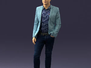 000530 Smart Casual Man in Blazer Modern Male Character 3d print ready 3D Print Model