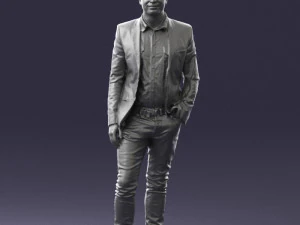 000530 Smart Casual Man in Blazer Modern Male Character 3d print ready 3D Print Model