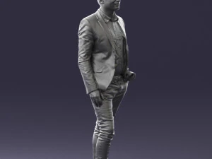 000530 Smart Casual Man in Blazer Modern Male Character 3d print ready 3D Print Model