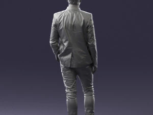 000530 Smart Casual Man in Blazer Modern Male Character 3d print ready 3D Print Model