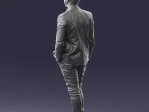 000530 Smart Casual Man in Blazer Modern Male Character 3d print ready 3D Print Model