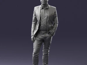 000530 Smart Casual Man in Blazer Modern Male Character 3d print ready 3D Print Model