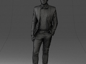 man in blue jacket 0194 3d print ready 3D 프린트 모델