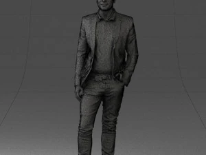 000530 Smart Casual Man in Blazer Modern Male Character 3d print ready 3D Print Model