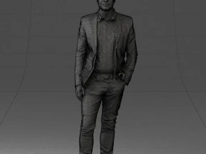 000530 Smart Casual Man in Blazer Modern Male Character 3d print ready 3D Print Model