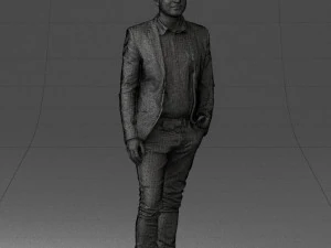 000530 Smart Casual Man in Blazer Modern Male Character 3d print ready 3D Print Model