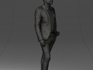 man in blue jacket 0194 3d print ready 3D 프린트 모델