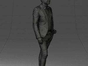 000530 Smart Casual Man in Blazer Modern Male Character 3d print ready 3D Print Model