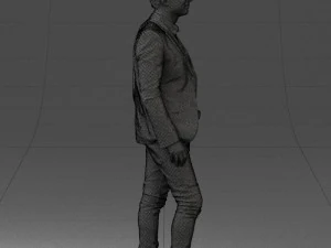 000530 Smart Casual Man in Blazer Modern Male Character 3d print ready 3D Print Model