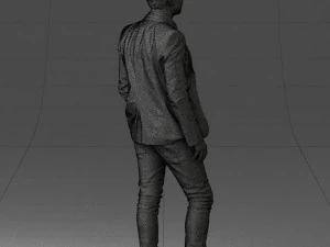 000530 Smart Casual Man in Blazer Modern Male Character 3d print ready 3D Print Model