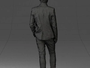000530 Smart Casual Man in Blazer Modern Male Character 3d print ready 3D Print Model
