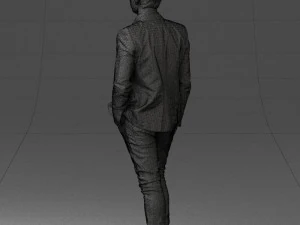 000530 Smart Casual Man in Blazer Modern Male Character 3d print ready 3D Print Model