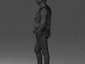 000530 Smart Casual Man in Blazer Modern Male Character 3d print ready 3D Print Model