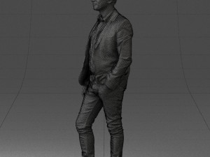 man in blue jacket 0194 3d print ready 3D 프린트 모델