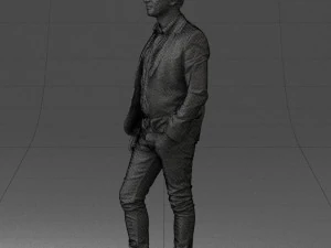 000530 Smart Casual Man in Blazer Modern Male Character 3d print ready 3D Print Model