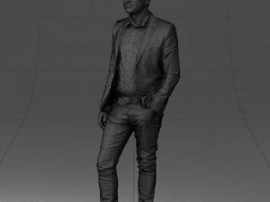 000530 Smart Casual Man in Blazer Modern Male Character 3d print ready 3D Print Model