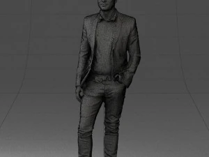 000530 Smart Casual Man in Blazer Modern Male Character 3d print ready 3D Print Model