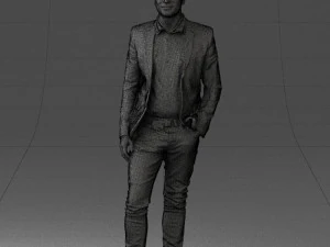 000530 Smart Casual Man in Blazer Modern Male Character 3d print ready 3D Print Model
