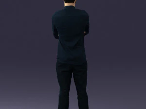 000531 Confident Man with Arms Crossed Modern Male Character 3D Model